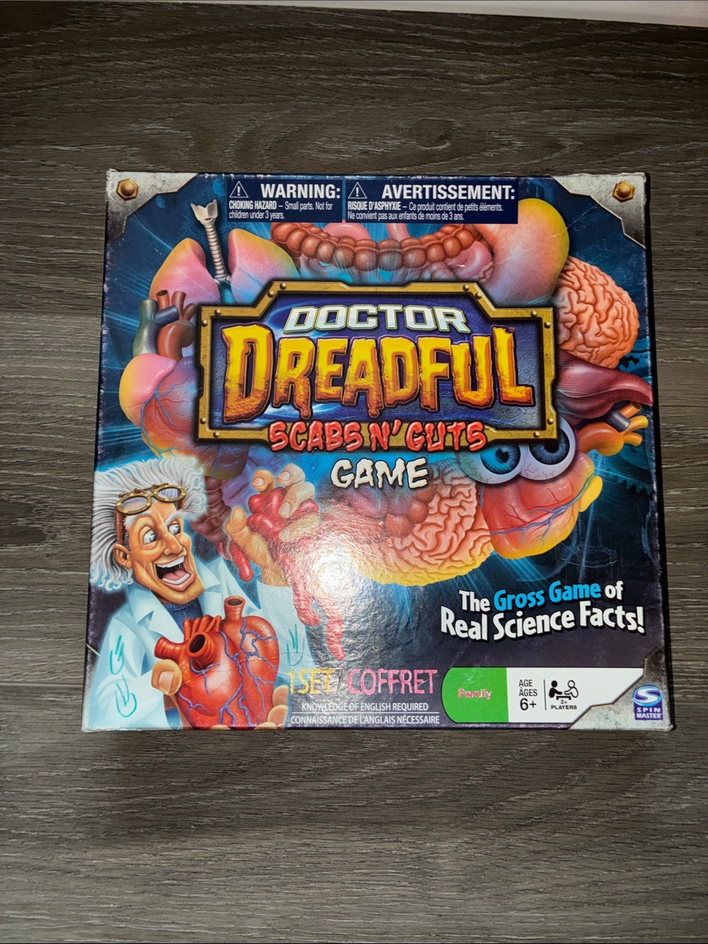 Doctor Dreadful Scabs N' Guts Game - Colorful Box Art